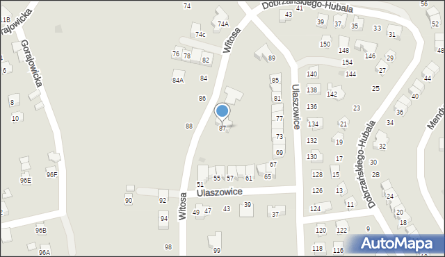 Jasło, Witosa Wincentego, 87, mapa Jasła