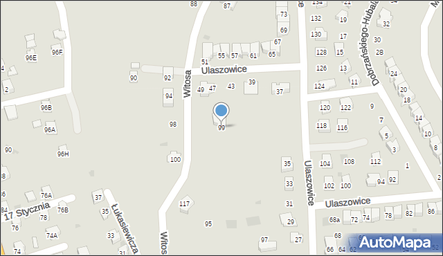 Jasło, Witosa Wincentego, 99, mapa Jasła