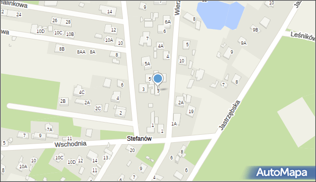 Jastrzębie, Wierzbowa, 3, mapa Jastrzębie