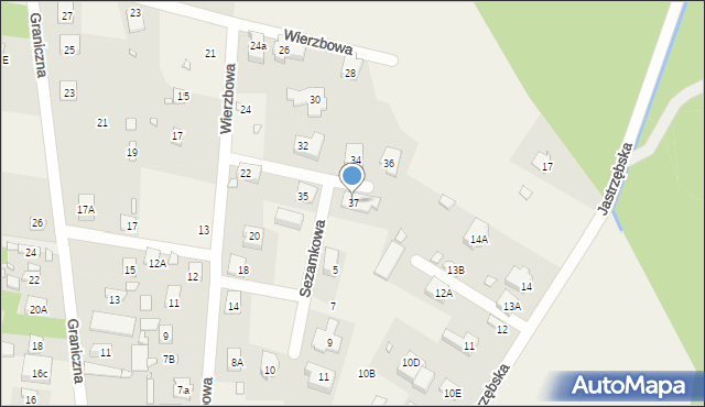 Jastrzębie, Wierzbowa, 37, mapa Jastrzębie