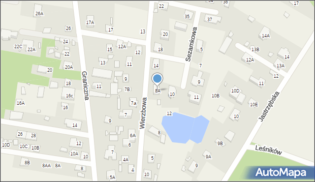 Jastrzębie, Wierzbowa, 8A, mapa Jastrzębie