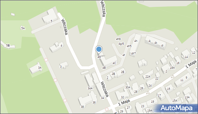 Jastrzębie-Zdrój, Witczaka Mikołaja, 4A, mapa Jastrzębie-Zdrój