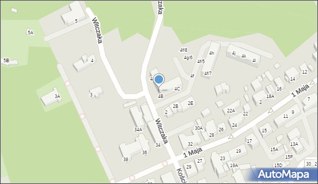 Jastrzębie-Zdrój, Witczaka Mikołaja, 4e, mapa Jastrzębie-Zdrój