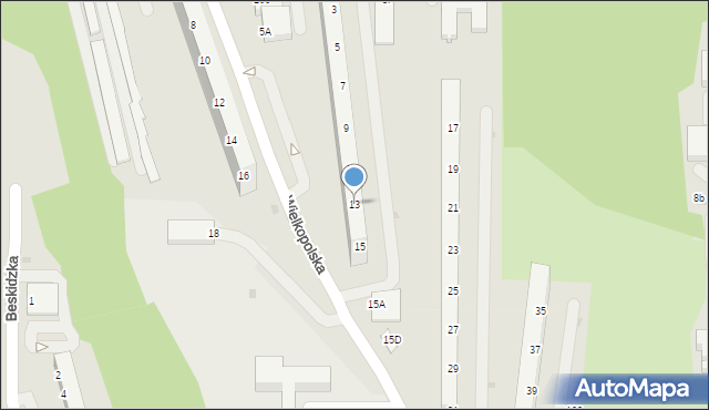 Jastrzębie-Zdrój, Wielkopolska, 13, mapa Jastrzębie-Zdrój