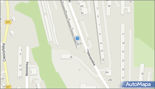 Jastrzębie-Zdrój, Wielkopolska, 16, mapa Jastrzębie-Zdrój