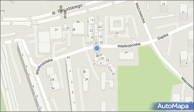 Jastrzębie-Zdrój, Wielkopolska, 1B, mapa Jastrzębie-Zdrój