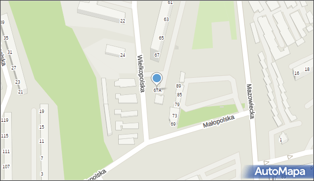 Jastrzębie-Zdrój, Wielkopolska, 67A, mapa Jastrzębie-Zdrój