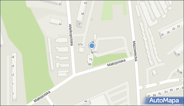 Jastrzębie-Zdrój, Wielkopolska, 79, mapa Jastrzębie-Zdrój