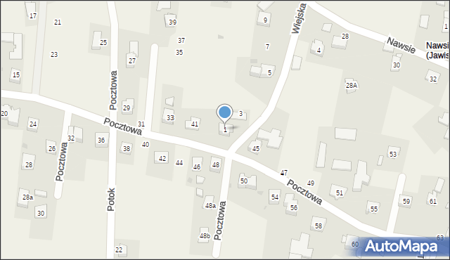 Jawiszowice, Wiejska, 1, mapa Jawiszowice