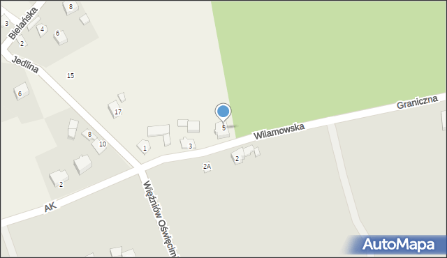 Jawiszowice, Wilamowska, 5, mapa Jawiszowice