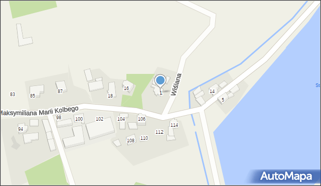 Jawiszowice, Wiślana, 1, mapa Jawiszowice