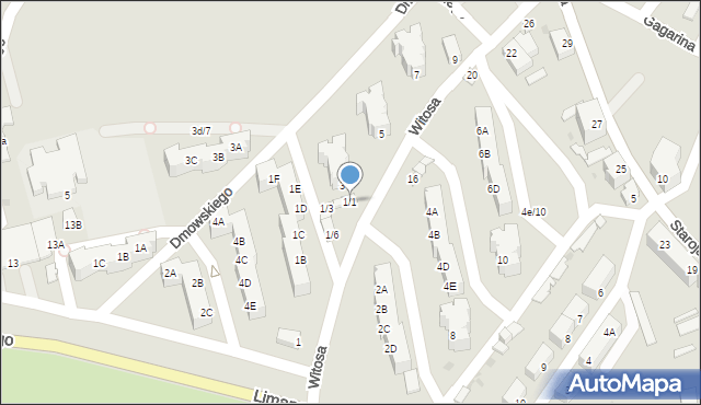 Jawor, Witosa Wincentego, 1/1, mapa Jawor