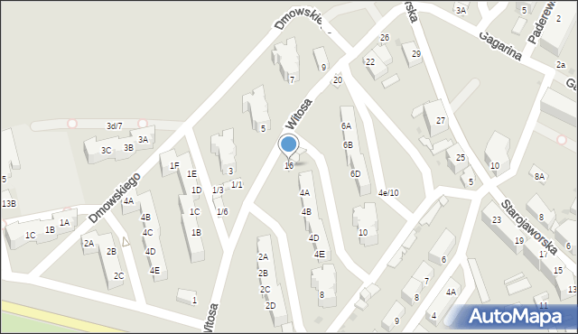 Jawor, Witosa Wincentego, 16, mapa Jawor