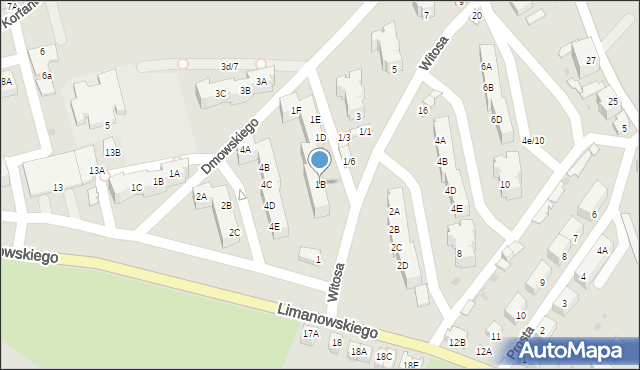 Jawor, Witosa Wincentego, 1B, mapa Jawor