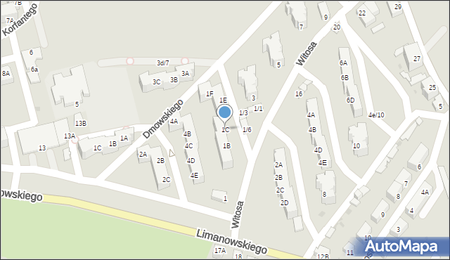 Jawor, Witosa Wincentego, 1C, mapa Jawor