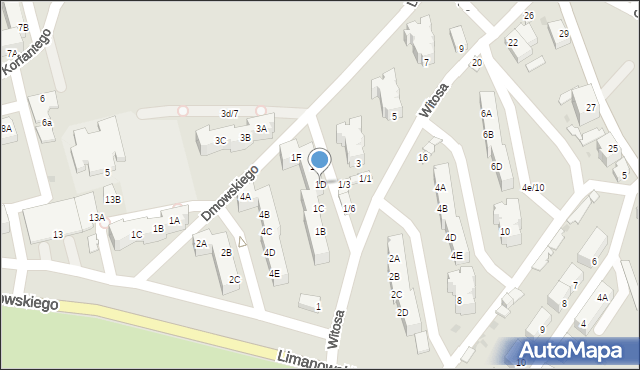 Jawor, Witosa Wincentego, 1D, mapa Jawor