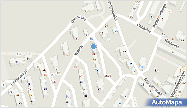 Jawor, Witosa Wincentego, 6A, mapa Jawor