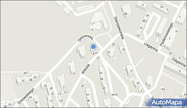 Jawor, Witosa Wincentego, 9, mapa Jawor