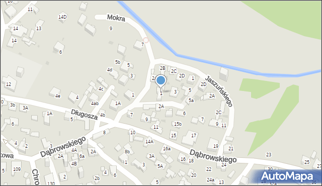 Jaworzno, Wierzbowa, 1, mapa Jaworzno