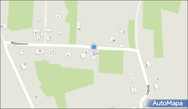 Jaworzno, Wiosenna, 10, mapa Jaworzno