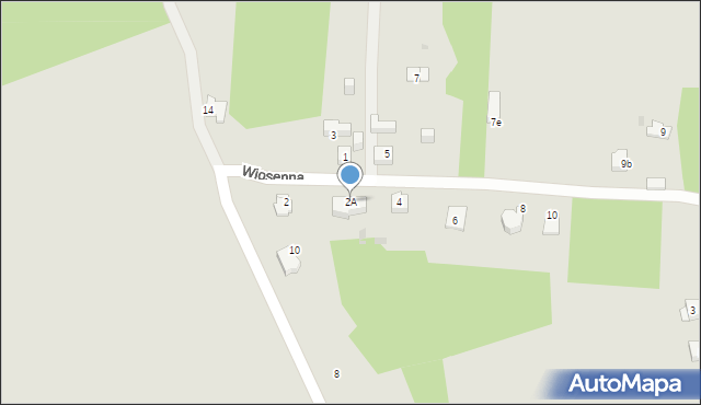 Jaworzno, Wiosenna, 2A, mapa Jaworzno