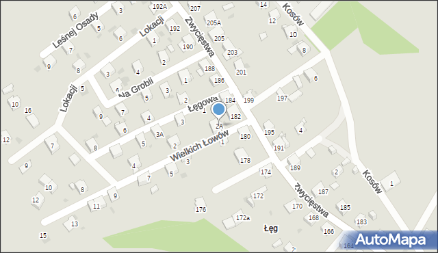 Jaworzno, Wielkich Łowów, 2A, mapa Jaworzno
