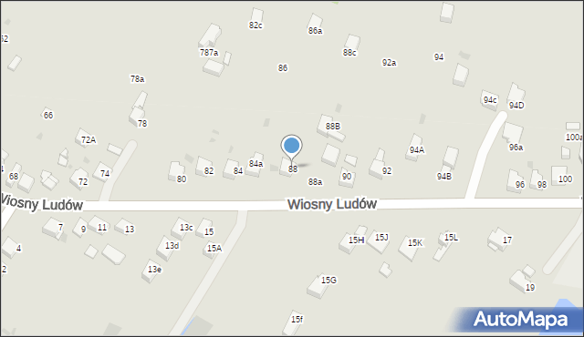 Jaworzno, Wiosny Ludów, 88, mapa Jaworzno