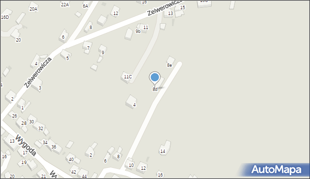 Jaworzno, Wiosny Ludów, 8d, mapa Jaworzno