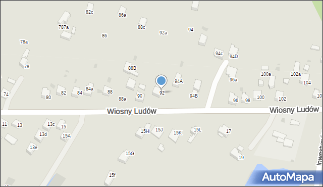 Jaworzno, Wiosny Ludów, 92, mapa Jaworzno