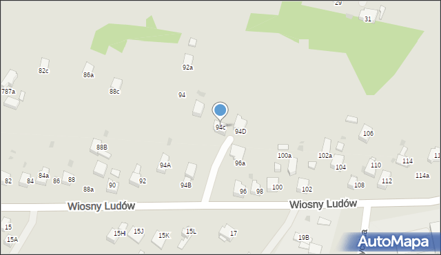 Jaworzno, Wiosny Ludów, 94c, mapa Jaworzno