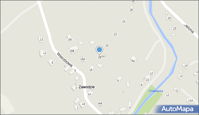 Jedlicze, Wierzbowa, 18, mapa Jedlicze