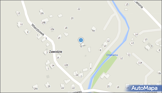 Jedlicze, Wierzbowa, 6, mapa Jedlicze
