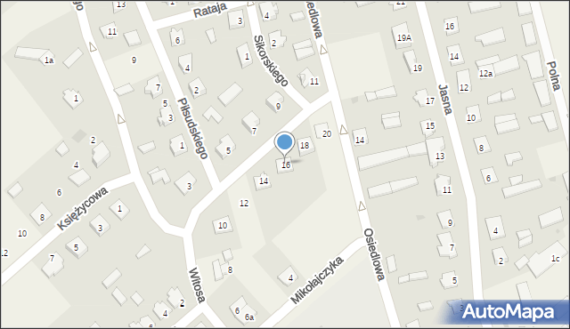 Jednorożec, Witosa Wincentego, 16, mapa Jednorożec