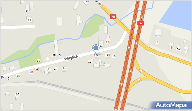 Jędrzejów, Wiejska, 12A, mapa Jędrzejów