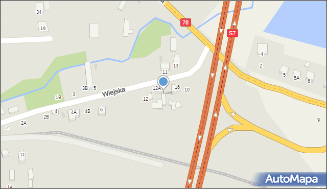 Jędrzejów, Wiejska, 7A, mapa Jędrzejów