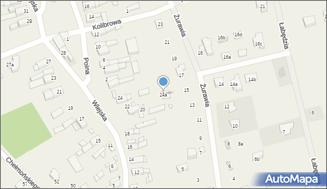 Jędrzychów, Wiejska, 24a, mapa Jędrzychów