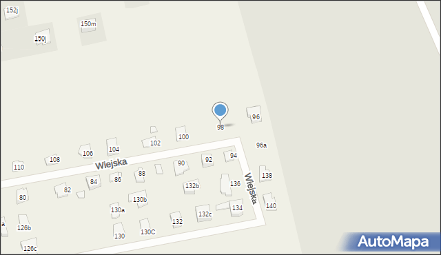 Jędrzychów, Wiejska, 98, mapa Jędrzychów