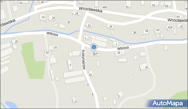 Jelenia Góra, Witosa Wincentego, 26, mapa Jelenia Góra