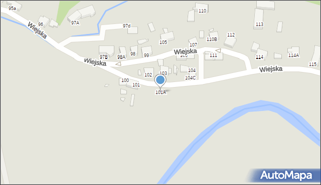 Jelenia Góra, Wiejska, 101A, mapa Jelenia Góra
