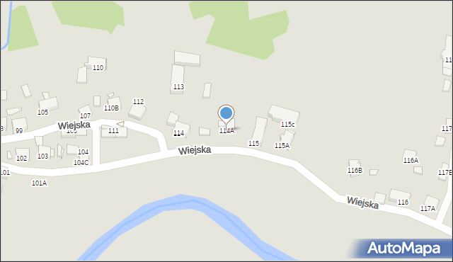 Jelenia Góra, Wiejska, 114A, mapa Jelenia Góra