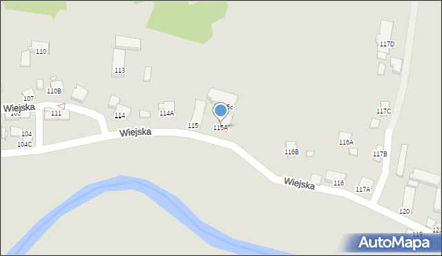 Jelenia Góra, Wiejska, 115A, mapa Jelenia Góra