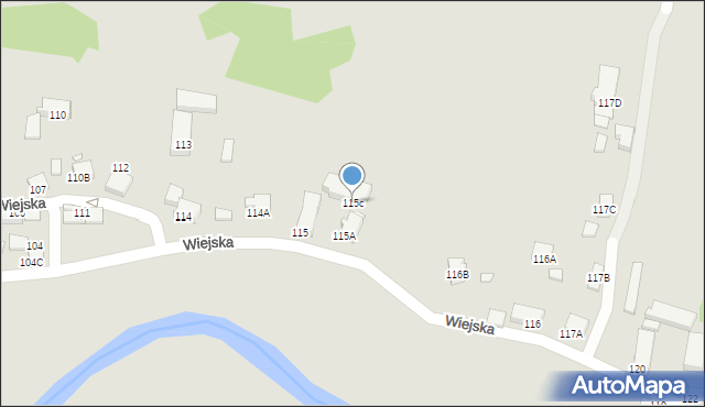 Jelenia Góra, Wiejska, 115c, mapa Jelenia Góra