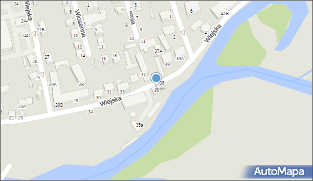 Jelenia Góra, Wiejska, 35, mapa Jelenia Góra