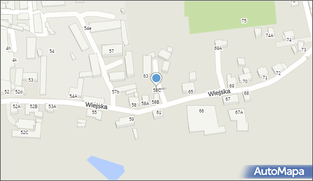 Jelenia Góra, Wiejska, 58C, mapa Jelenia Góra