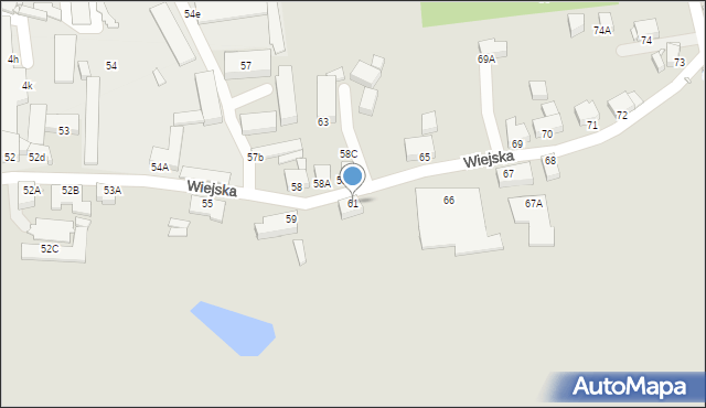 Jelenia Góra, Wiejska, 61, mapa Jelenia Góra