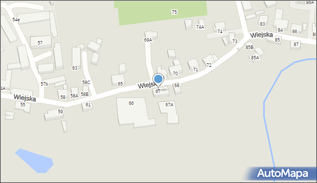 Jelenia Góra, Wiejska, 67, mapa Jelenia Góra