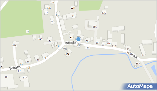 Jelenia Góra, Wiejska, 85, mapa Jelenia Góra