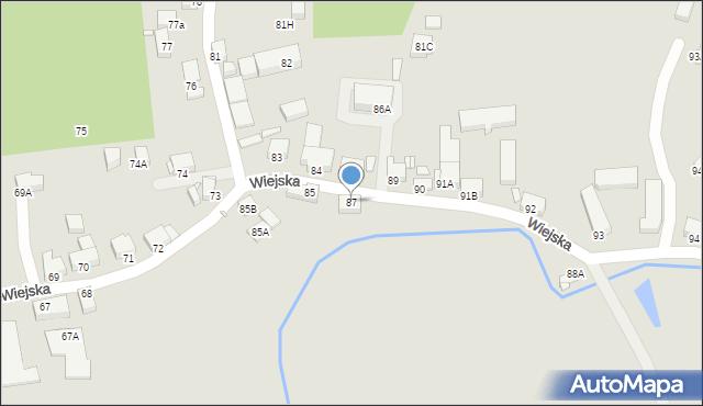 Jelenia Góra, Wiejska, 87, mapa Jelenia Góra