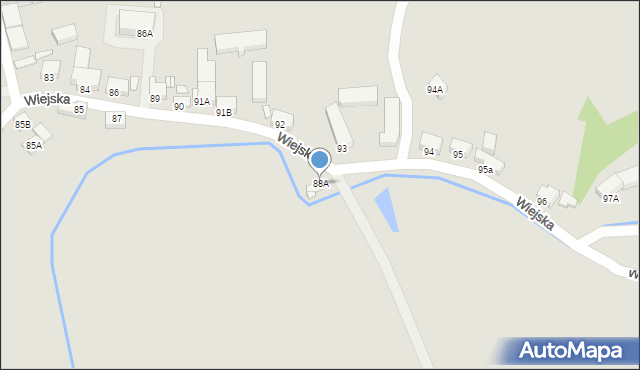 Jelenia Góra, Wiejska, 88A, mapa Jelenia Góra