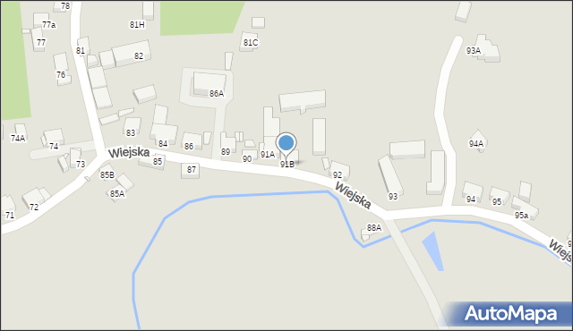 Jelenia Góra, Wiejska, 91B, mapa Jelenia Góra